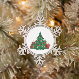 Sneeuwvlok omlijst ornament