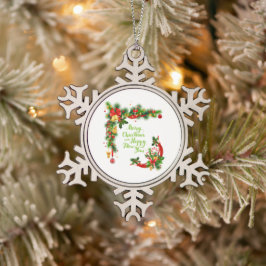 Sneeuwvlok omlijst ornament