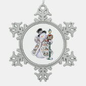 Sneeuwvlok omlijst ornament (Voorkant)