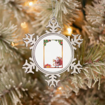 Sneeuwvlok omlijst ornament