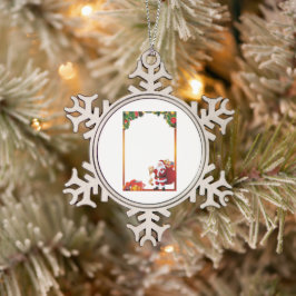 Sneeuwvlok omlijst ornament