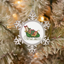Sneeuwvlok omlijst ornament