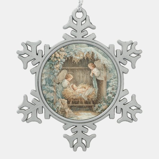 Sneeuwvlok omlijst ornament (Voorkant)