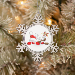 Sneeuwvlok omlijst ornament