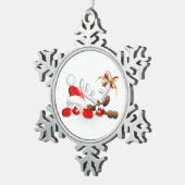 Sneeuwvlok omlijst ornament (Rechts)