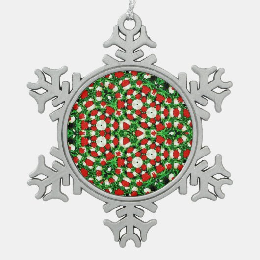 Sneeuwvlok Omlijst Ornament (Voorkant)