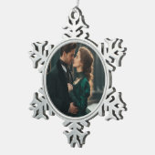 Sneeuwvlok omlijst ornament met aangepaste foto-he (Rechts)
