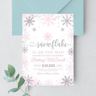 Sneeuwvlok Onderweg Winter Baby Borrel Uitnodiging