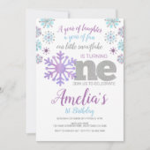 Sneeuwvlok, ONEderland Uitnodiging (Voorkant)