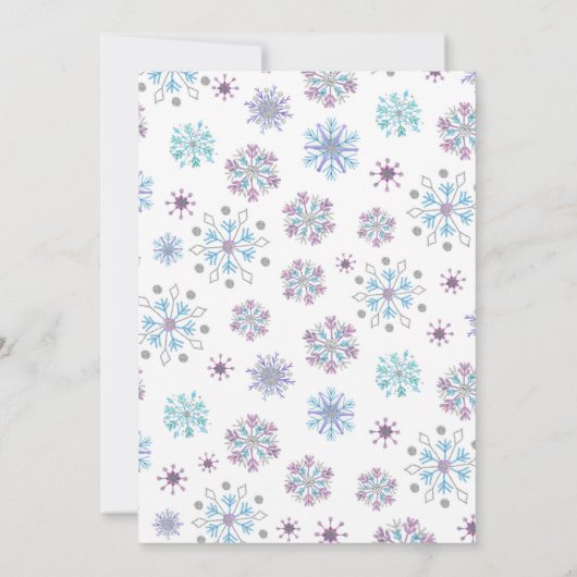 Sneeuwvlok, ONEderland Uitnodiging (Achterkant)