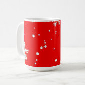 sneeuwvlok ontwerp koffiemok (Voorkant links)