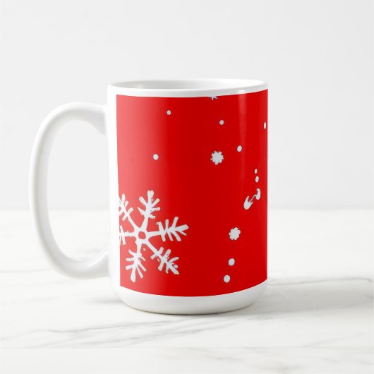 sneeuwvlok ontwerp koffiemok (Links)