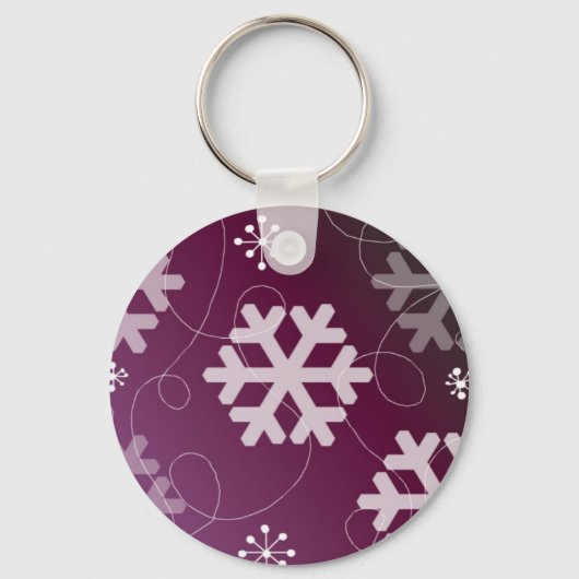Sneeuwvlok Ontwerp Sleutelhanger (Voorkant)