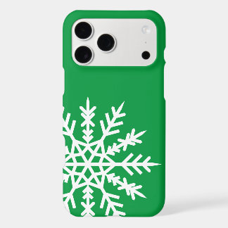Sneeuwvlok op groene iPhone-hoes