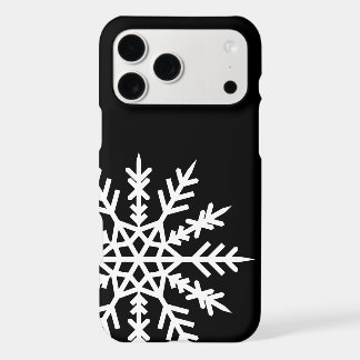Sneeuwvlok op zwarte iPhone-hoes