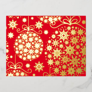 Sneeuwvlok ornament folie uitnodiging briefkaart