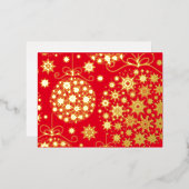 Sneeuwvlok ornament folie uitnodiging briefkaart (Voorkant / Achterkant)