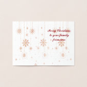 Sneeuwvlok Ornament kerstkaart Folie Kaarten (Binnen)