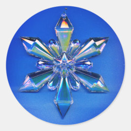 Sneeuwvlok Ornament Kerstvakantie Sticker Blauw