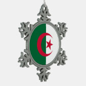 Sneeuwvlok Ornament met Algerijnse vlag (Links)