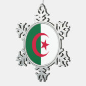 Sneeuwvlok Ornament met Algerijnse vlag (Rechts)