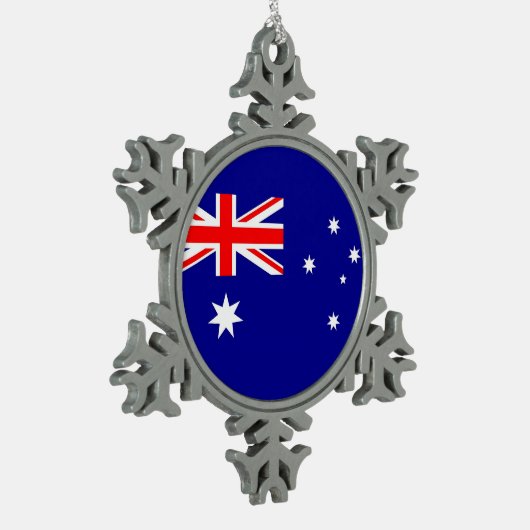 Sneeuwvlok Ornament met Australia Flag (Links)