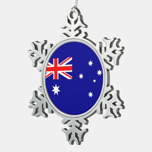 Sneeuwvlok Ornament met Australia Flag (Rechts)
