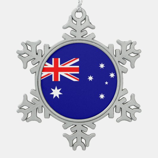 Sneeuwvlok Ornament met Australia Flag (Voorkant)