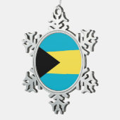Sneeuwvlok Ornament met Bahamas Vlag (Rechts)