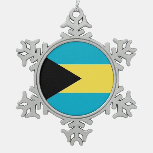 Sneeuwvlok Ornament met Bahamas Vlag (Voorkant)