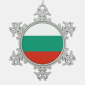 Sneeuwvlok Ornament met Bulgaarse vlag (Voorkant)