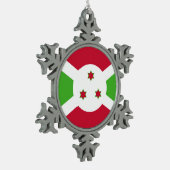 Sneeuwvlok Ornament met Burundese vlag (Links)