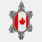 Sneeuwvlok Ornament met Canadese vlag (Links)