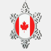 Sneeuwvlok Ornament met Canadese vlag (Rechts)