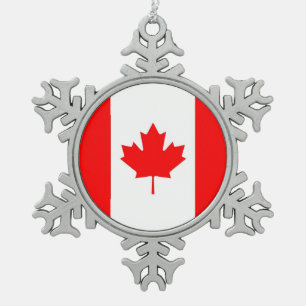 Sneeuwvlok Ornament met Canadese vlag