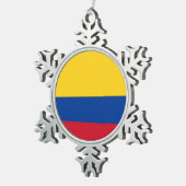 Sneeuwvlok Ornament met Colombiaanse vlag (Rechts)