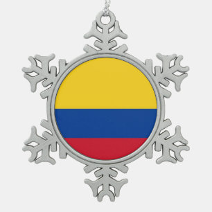 Sneeuwvlok Ornament met Colombiaanse vlag