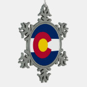 Sneeuwvlok Ornament met Colorado Flag (Links)