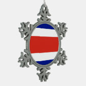 Sneeuwvlok Ornament met Costa Ricaanse vlag (Links)