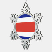 Sneeuwvlok Ornament met Costa Ricaanse vlag (Rechts)