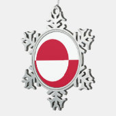 Sneeuwvlok Ornament met de vlag van Groenland (Rechts)