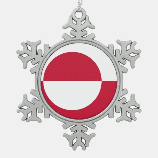 Sneeuwvlok Ornament met de vlag van Groenland (Voorkant)