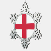 Sneeuwvlok Ornament met Engelse vlag (Rechts)