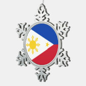 Sneeuwvlok Ornament met Filipijnse vlag (Rechts)
