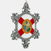 Sneeuwvlok Ornament met Florida Flag (Links)