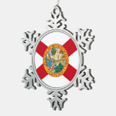 Sneeuwvlok Ornament met Florida Flag (Rechts)