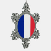 Sneeuwvlok Ornament met France Flag (Links)