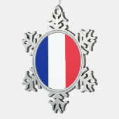 Sneeuwvlok Ornament met France Flag (Rechts)