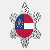 Sneeuwvlok Ornament met Georgia Flag (Rechts)