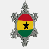 Sneeuwvlok Ornament met Ghanese vlag (Links)